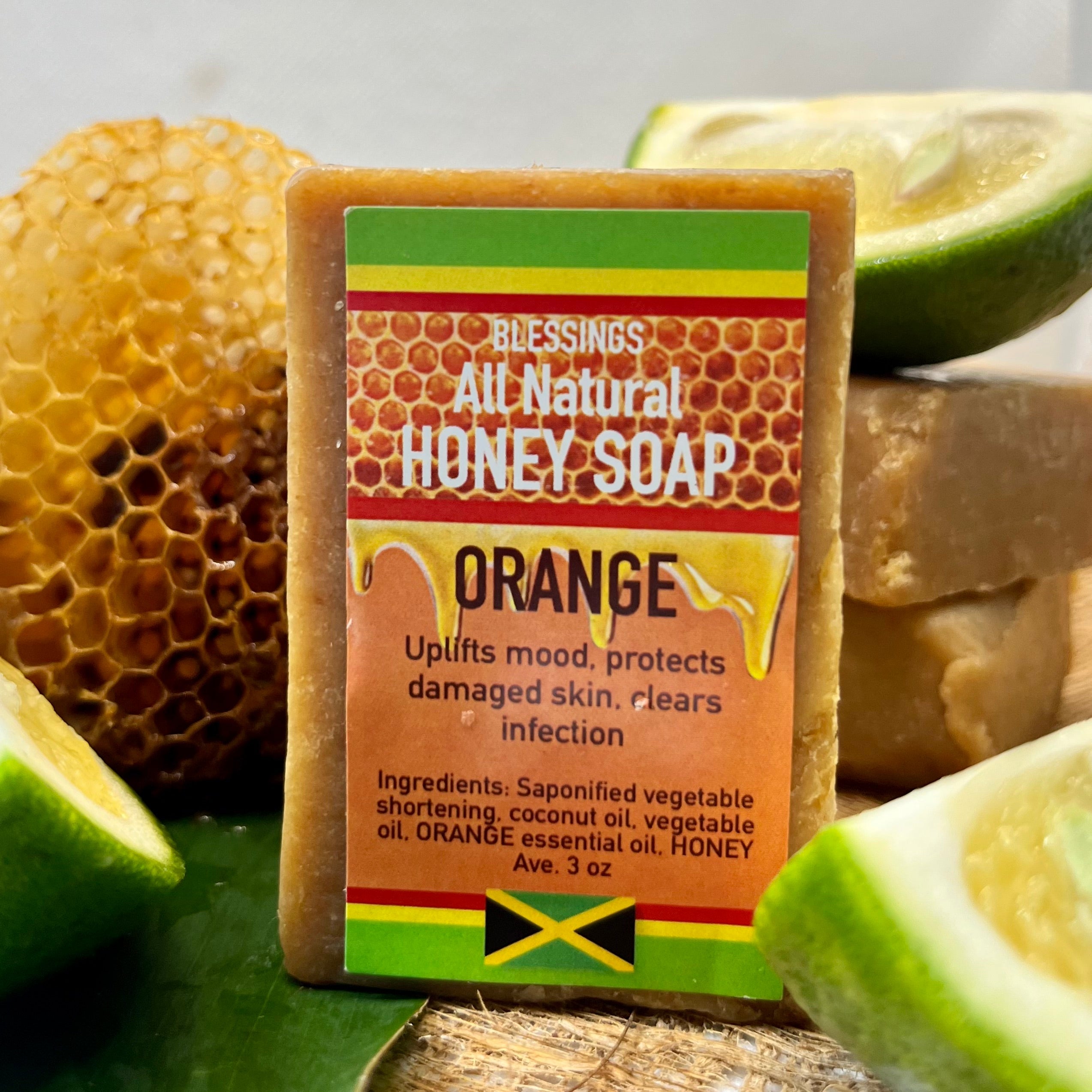 Honey Orange Soap Blessings All Natural Jamaica