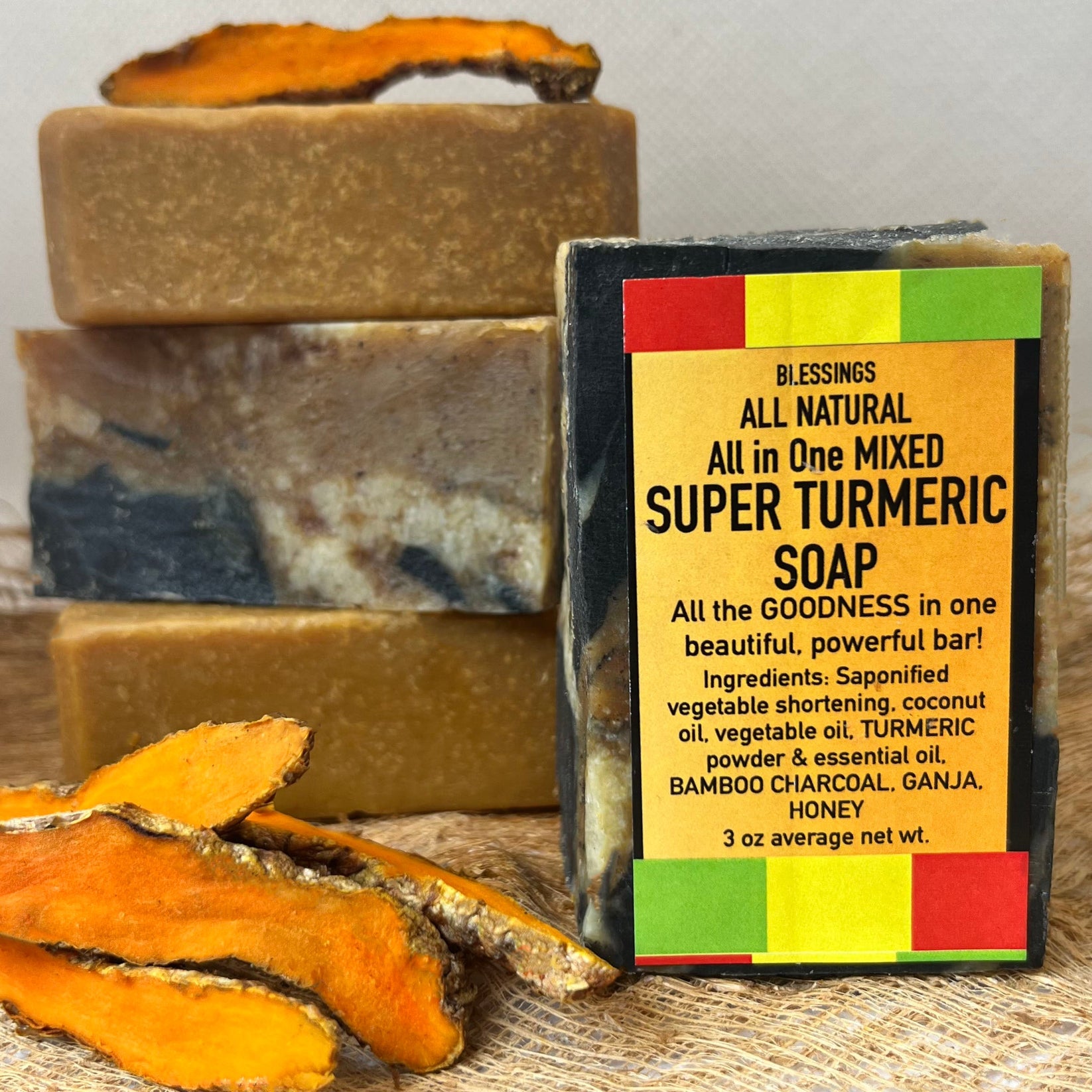 All in One Super Turmeric Soap Blessings All Natural Jamaica
