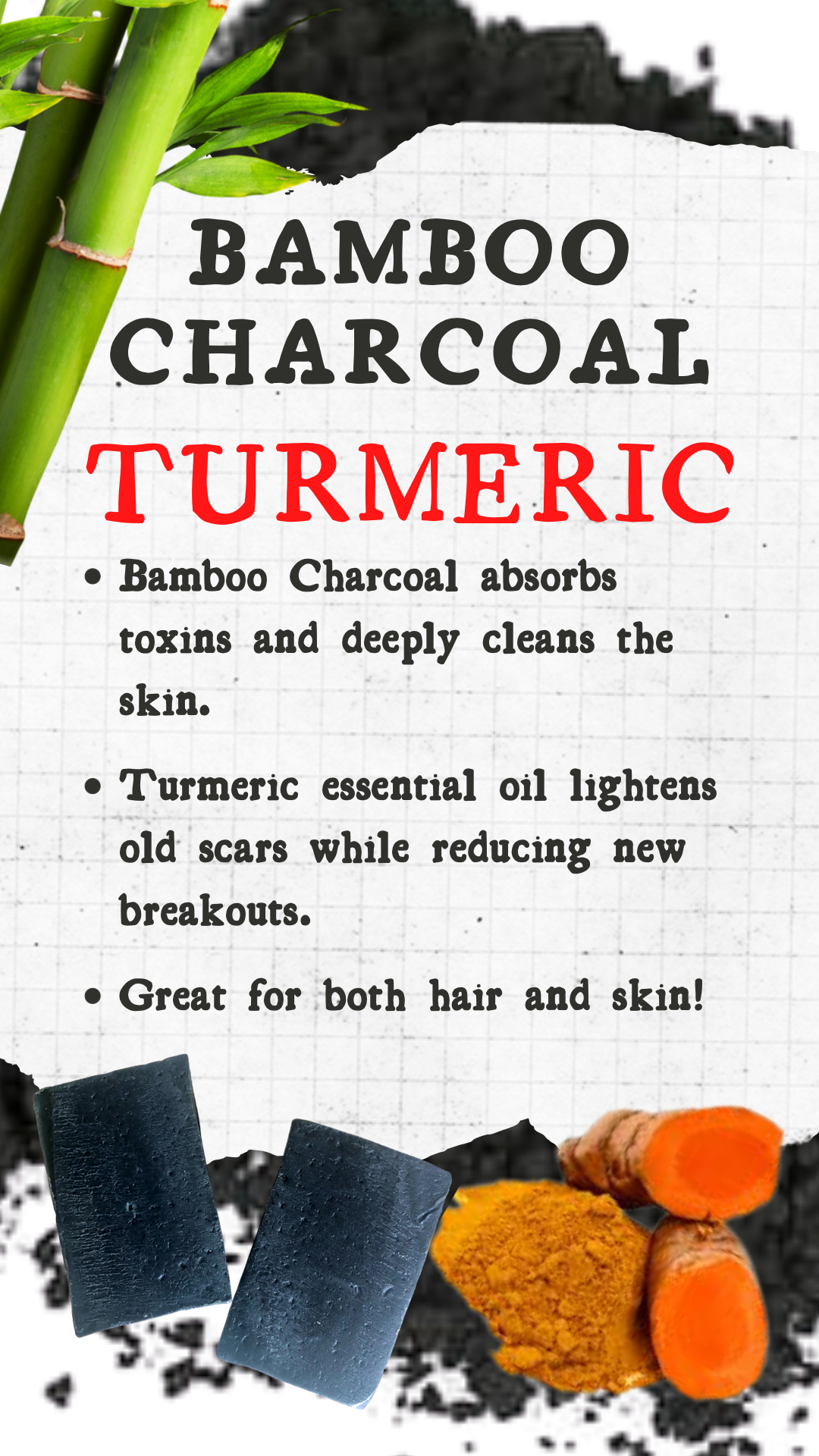 Bamboo Charcoal Turmeric Soap